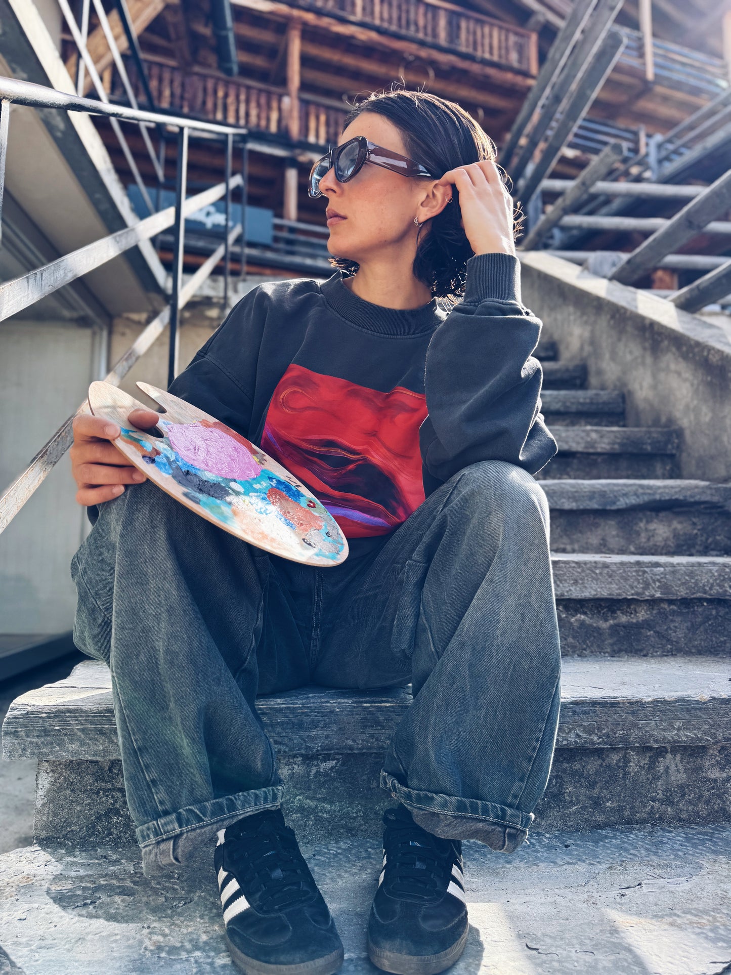 Crossed Paths Oversized Sweatshirt